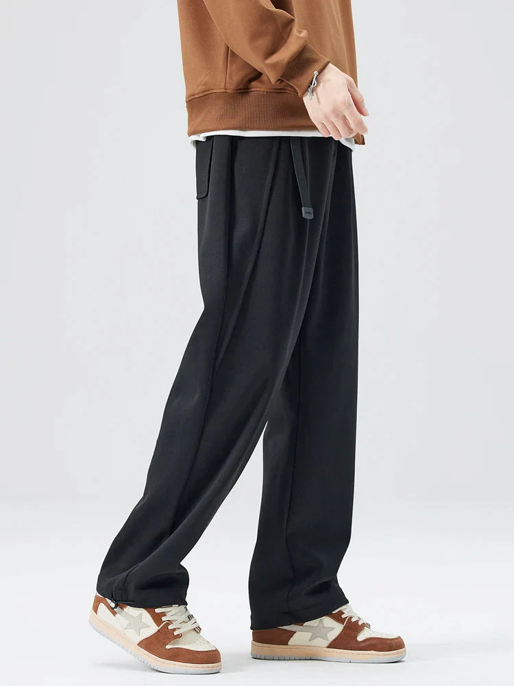 Nathaniel Modern Pleated Wide Leg Pants | Adjustable Hem Streetwear Trousers - Image 6