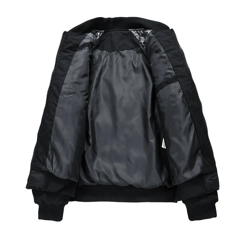 Joseph Mixed-Media Bomber Jacket | Quilted Panel Streetwear Coat - Image 3