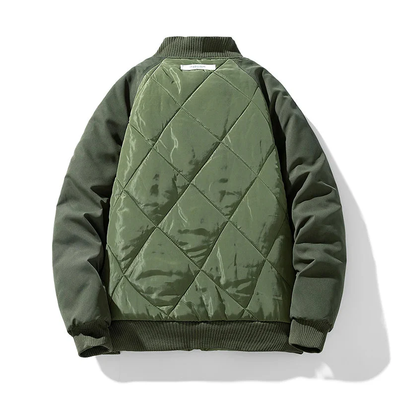 Joseph Mixed-Media Bomber Jacket | Quilted Panel Streetwear Coat - Image 5