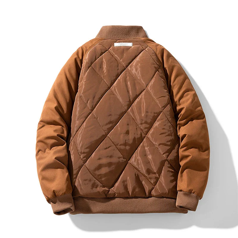 Joseph Mixed-Media Bomber Jacket | Quilted Panel Streetwear Coat - Image 7