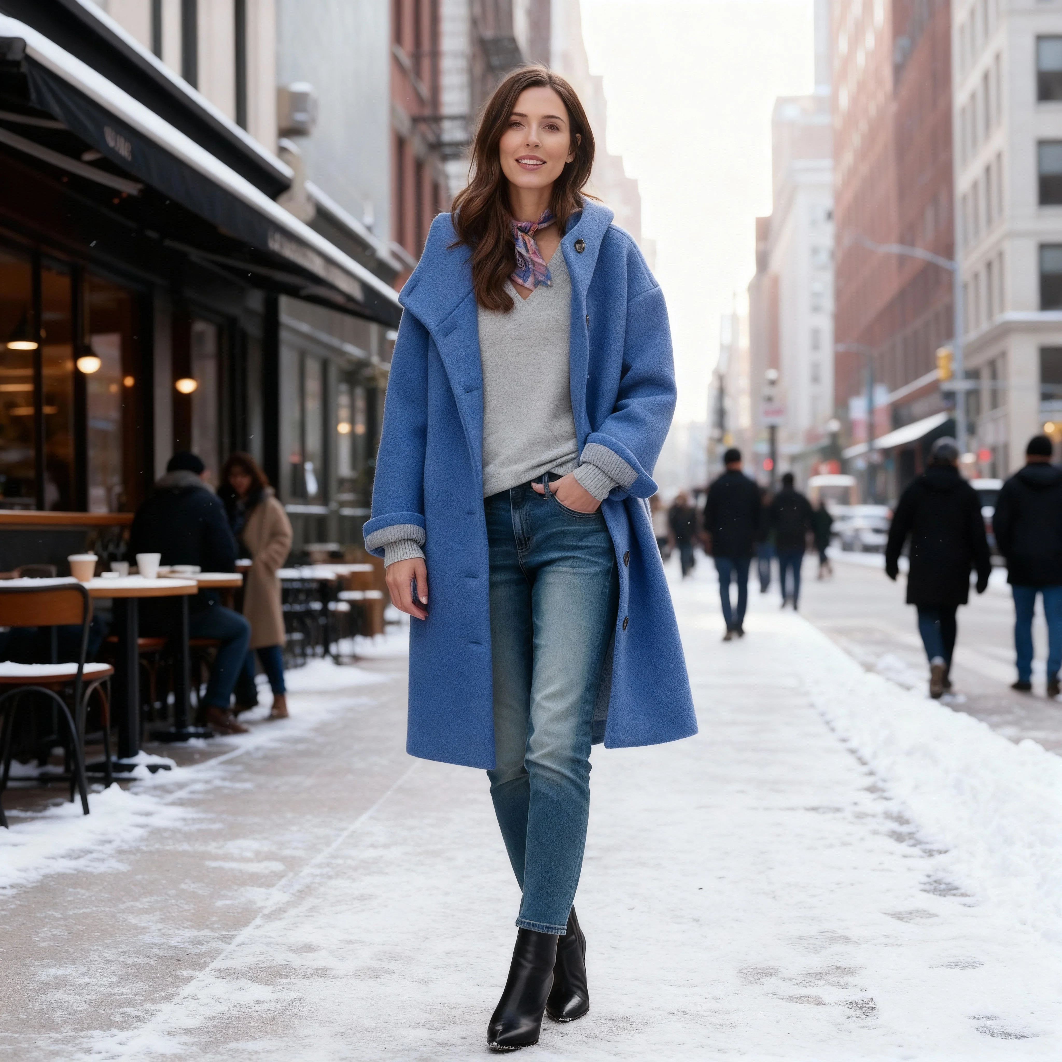 Amelia Hooded Coat | Relaxed Fit Button Front Winter Coat - Image 5