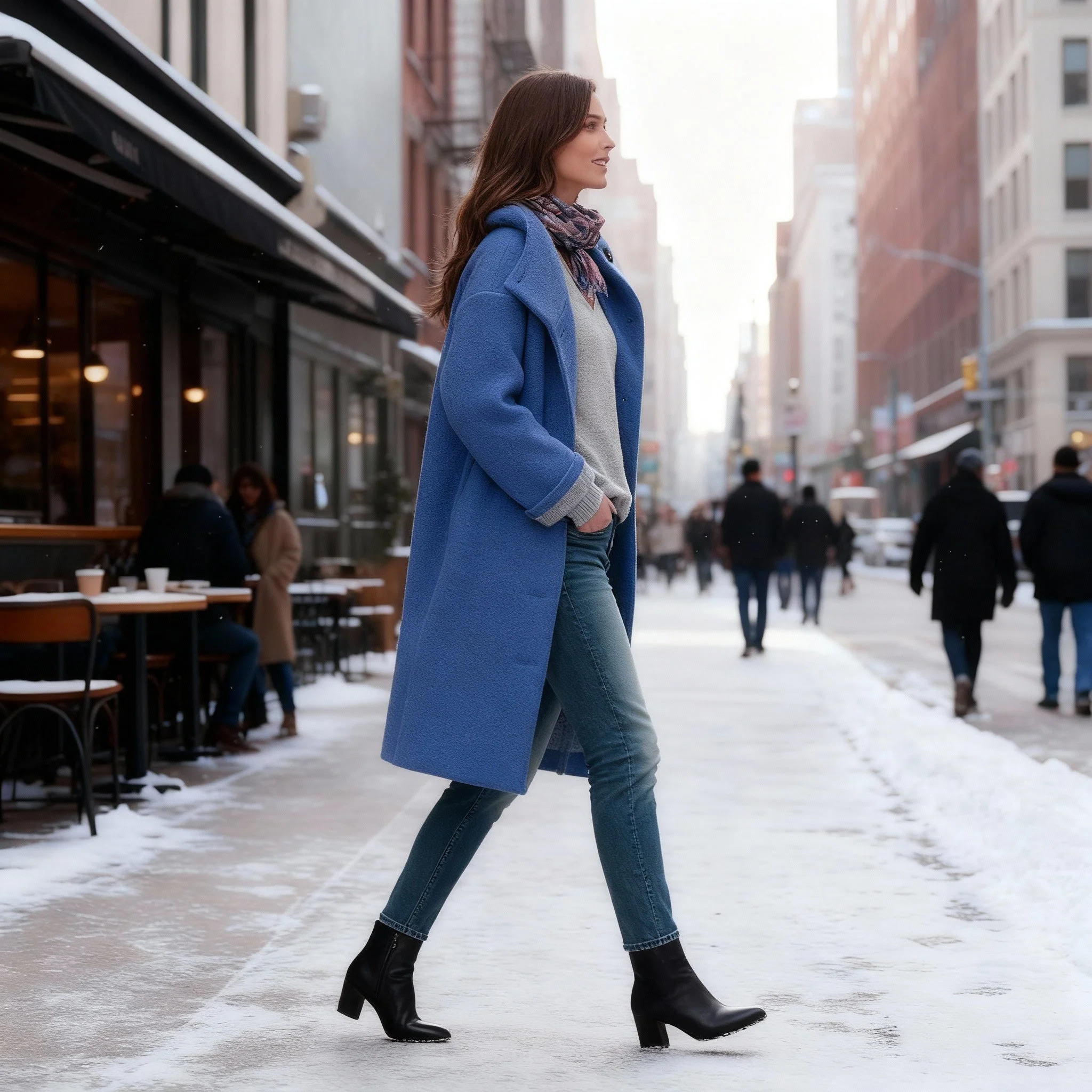Amelia Hooded Coat | Relaxed Fit Button Front Winter Coat - Image 6