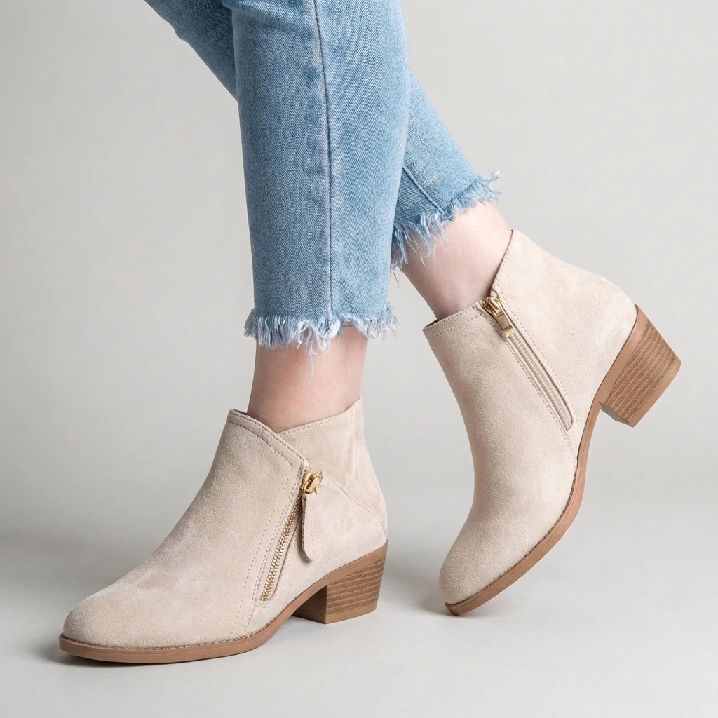 Amelia Leather Orthopedic Ankle Boots | Casual Block Heel Boots - Image 4