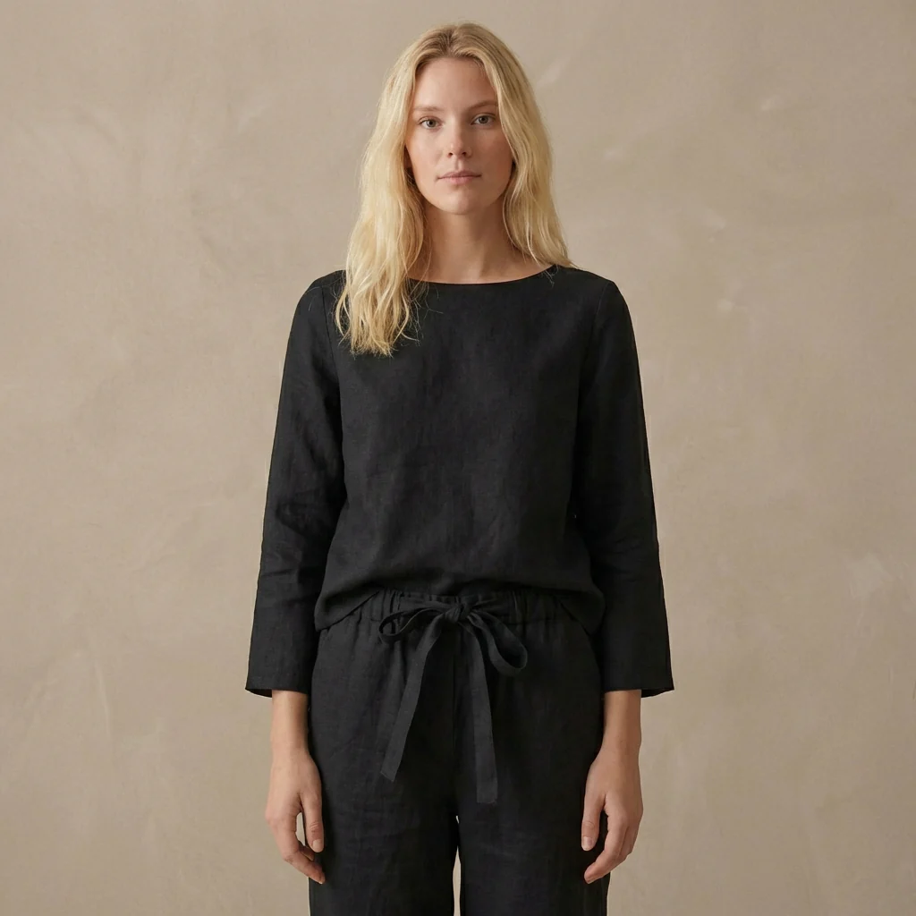 Women's Loungewear Set - Relaxed Fit - Blouse & Pants - Image 5