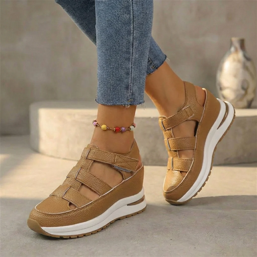 Amelia Closed-Toe Sneaker Sandals | Adjustable Straps Ankle-Length Closed-Toe Sneaker Sandals - Image 3