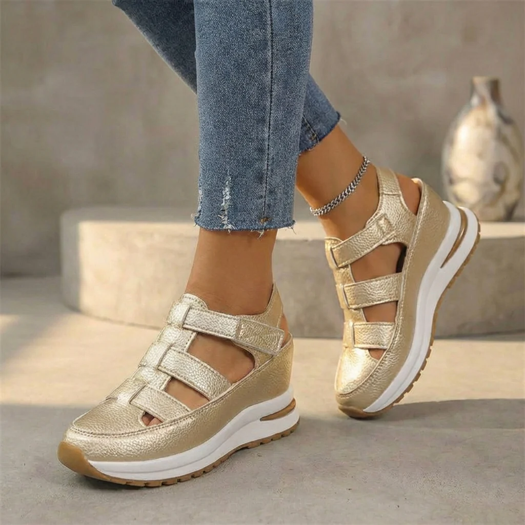 Amelia Closed-Toe Sneaker Sandals | Adjustable Straps Ankle-Length Closed-Toe Sneaker Sandals - Image 4