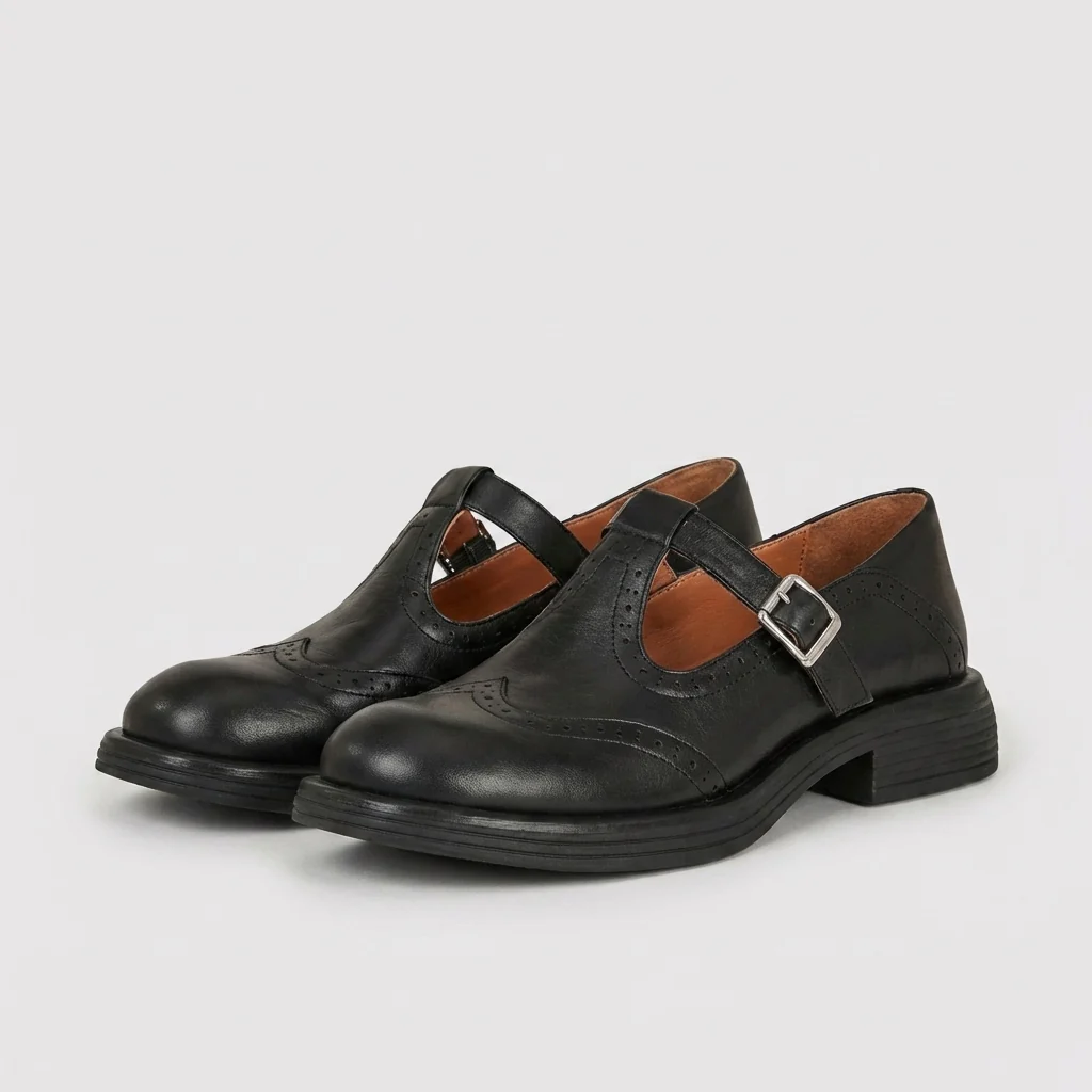 Amelia Orthopedic Mary Jane Shoes | T-Strap Buckle Closure Shoes - Image 4