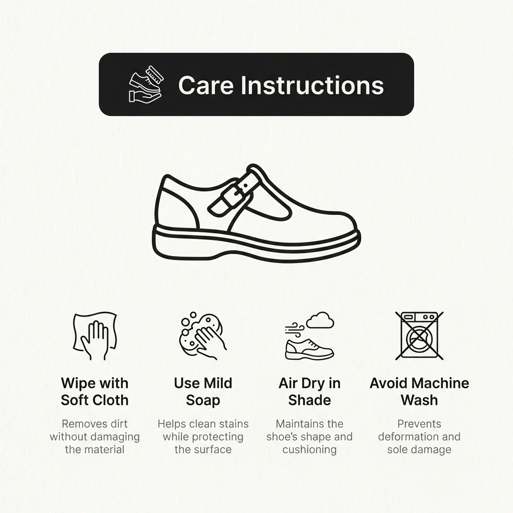 Amelia Orthopedic Mary Jane Shoes | T-Strap Buckle Closure Shoes - Image 5