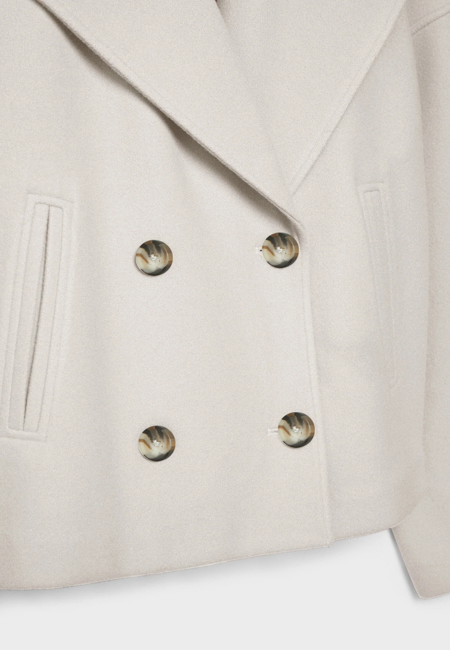 Amelia Cropped Double-Breasted Jacket | Relaxed Fit Button Front Jacket - Image 12