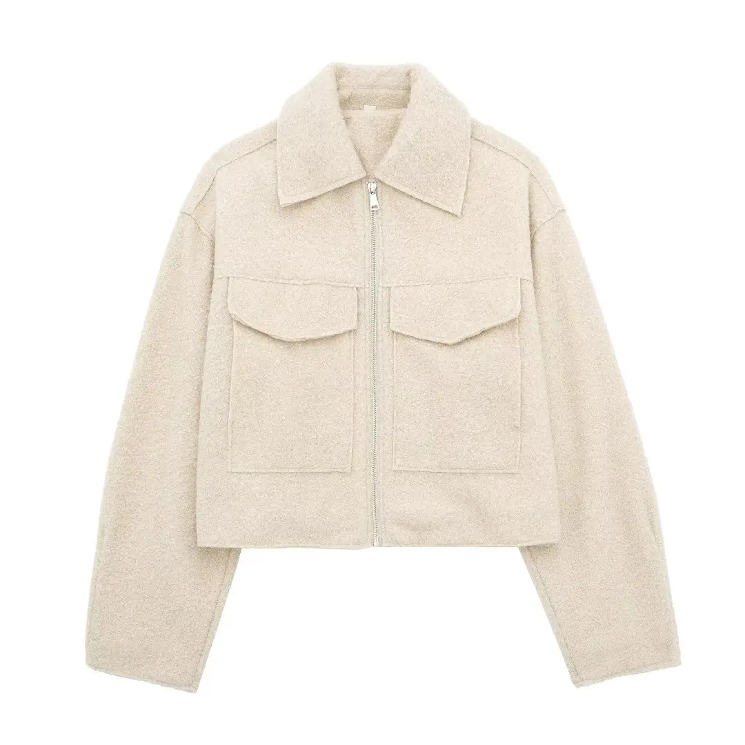 Amelia Cropped Jacket | Collared Relaxed Fit Jacket - Image 2