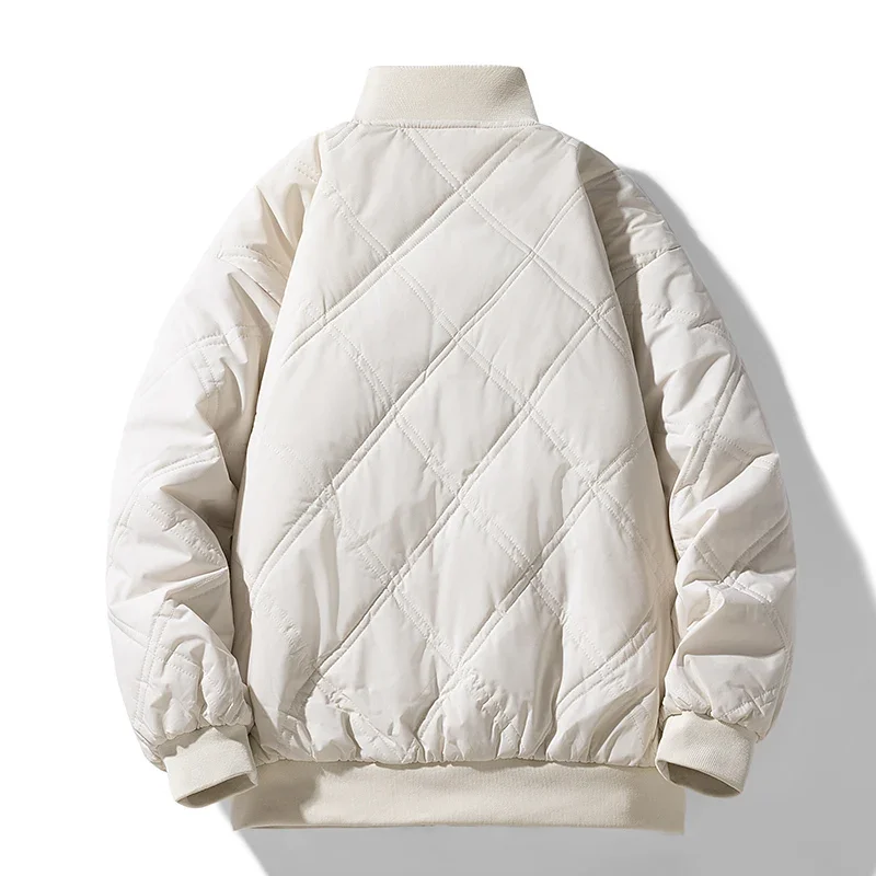 Arthur Quilted Bomber Jacket | Relaxed Fit Ribbed Trim Jacket - Image 4