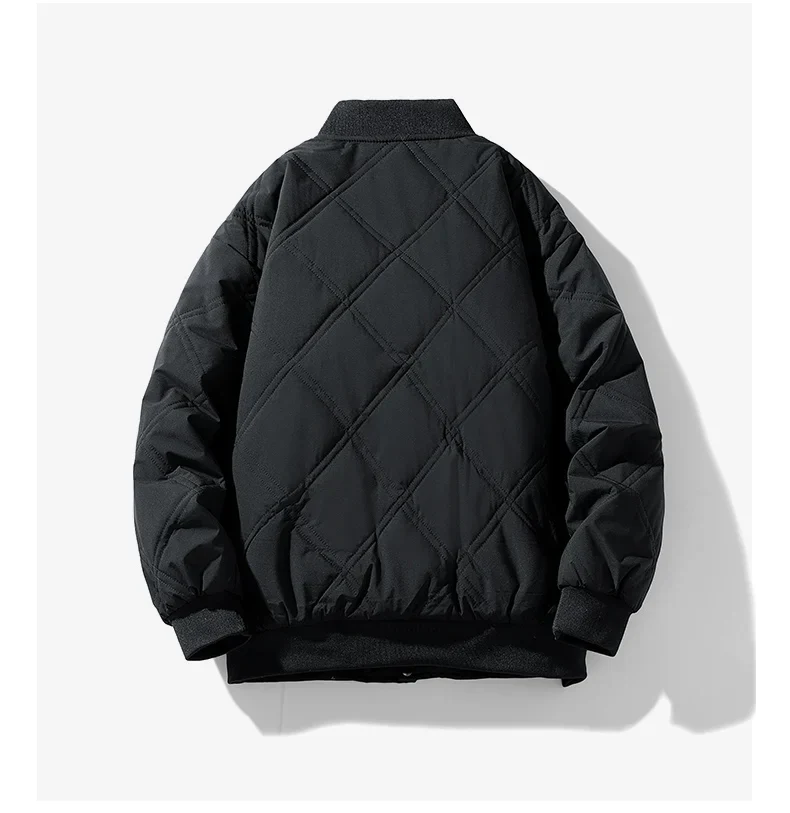 Arthur Quilted Bomber Jacket | Relaxed Fit Ribbed Trim Jacket - Image 6