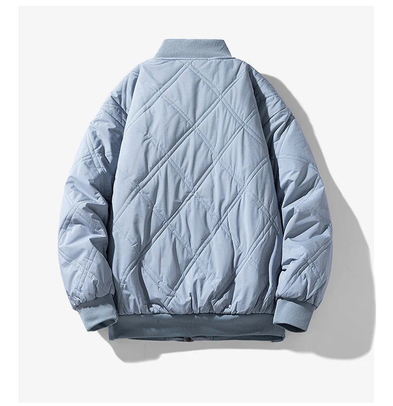 Arthur Quilted Bomber Jacket | Relaxed Fit Ribbed Trim Jacket - Image 8