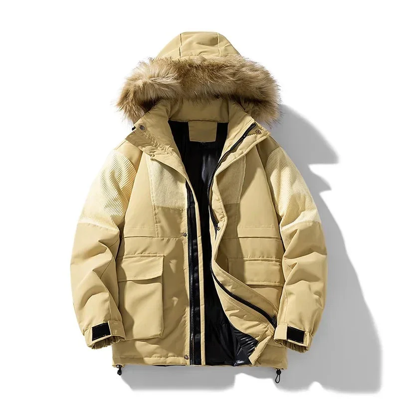 Arthur Hooded Relaxed Fit Parka Jacket | Fur Trim Ribbed Details Parka Jacket - Image 4