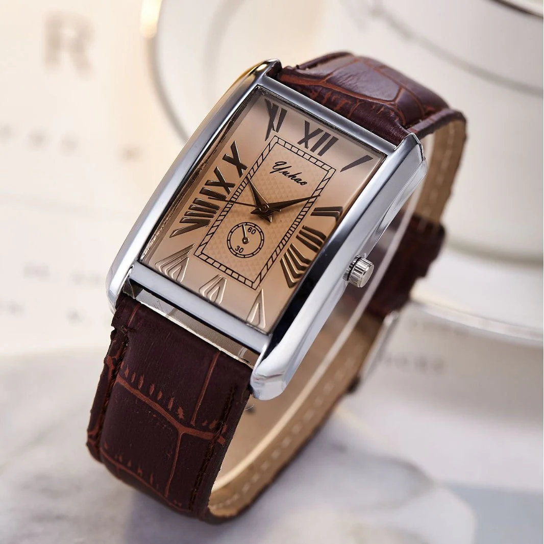 Arthur Rectangular Case Watch | Roman Numerals Set - Image 3