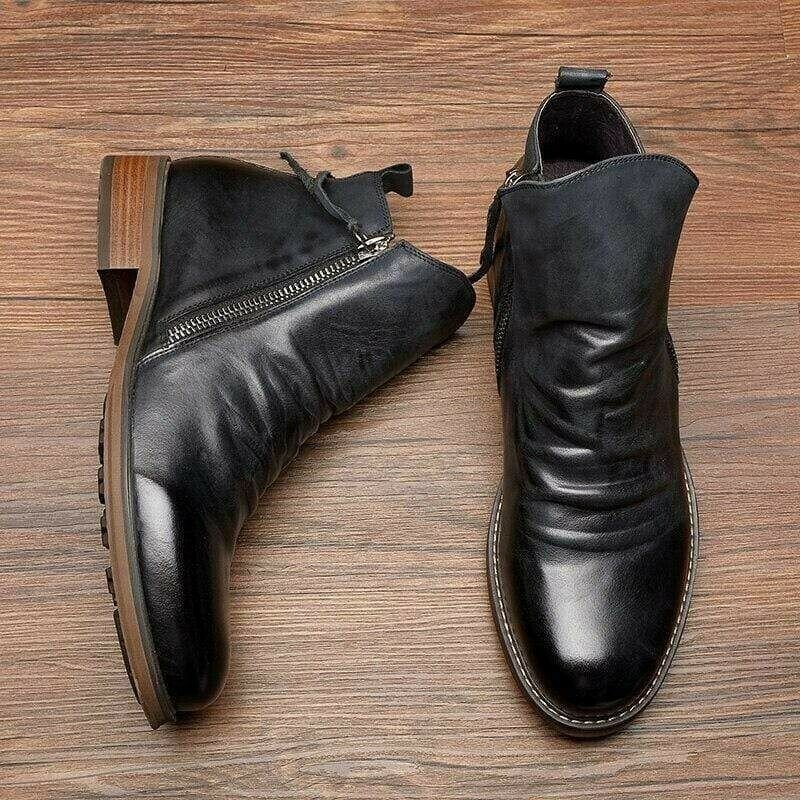 Arthur Regular Fit Ankle Boots | Distressed Finish Round Toe Ankle Boots - Image 10