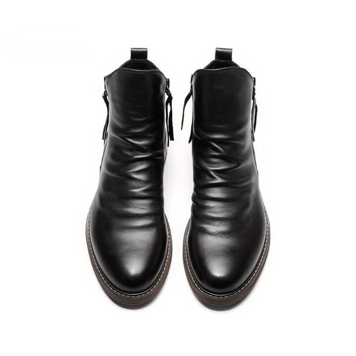 Arthur Regular Fit Ankle Boots | Distressed Finish Round Toe Ankle Boots - Image 15