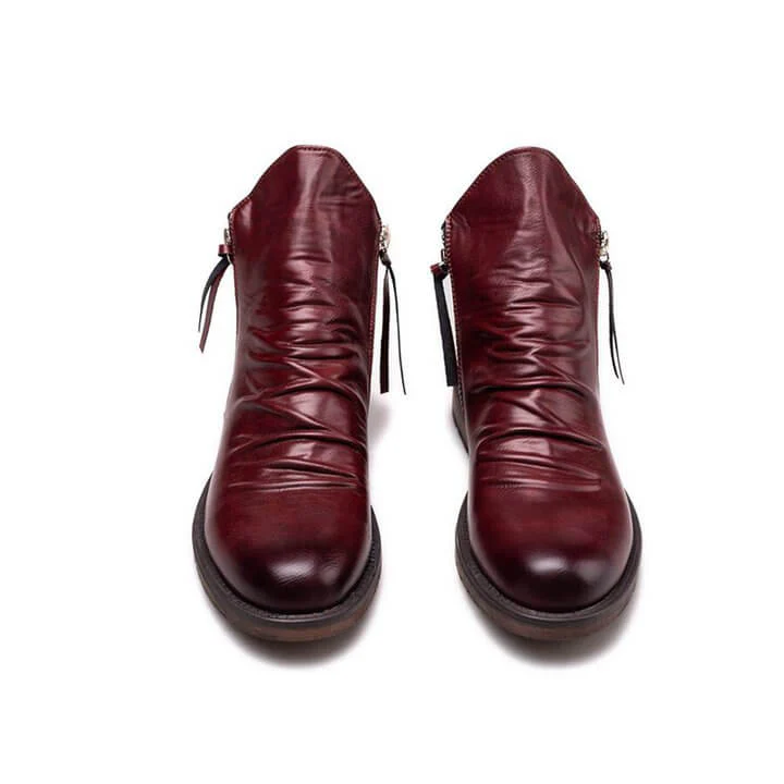 Arthur Regular Fit Ankle Boots | Distressed Finish Round Toe Ankle Boots - Image 16