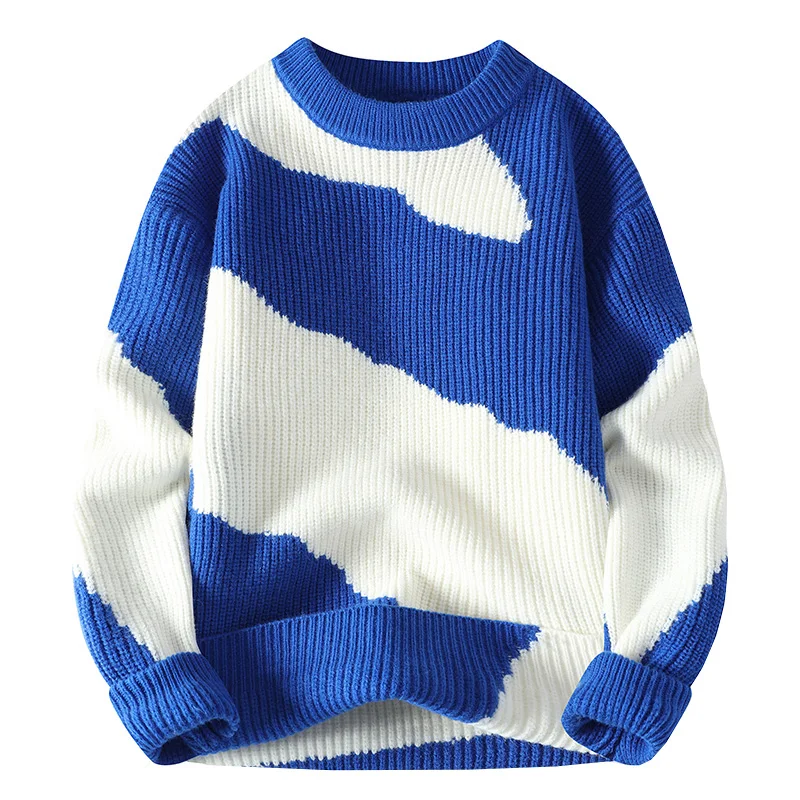 Arthur Oversized Sweater | Crewneck Ribbed Abstract Sweater - Image 3
