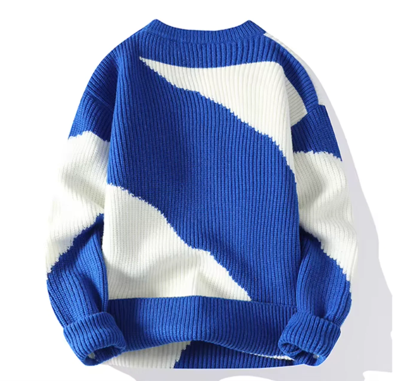 Arthur Oversized Sweater | Crewneck Ribbed Abstract Sweater - Image 4