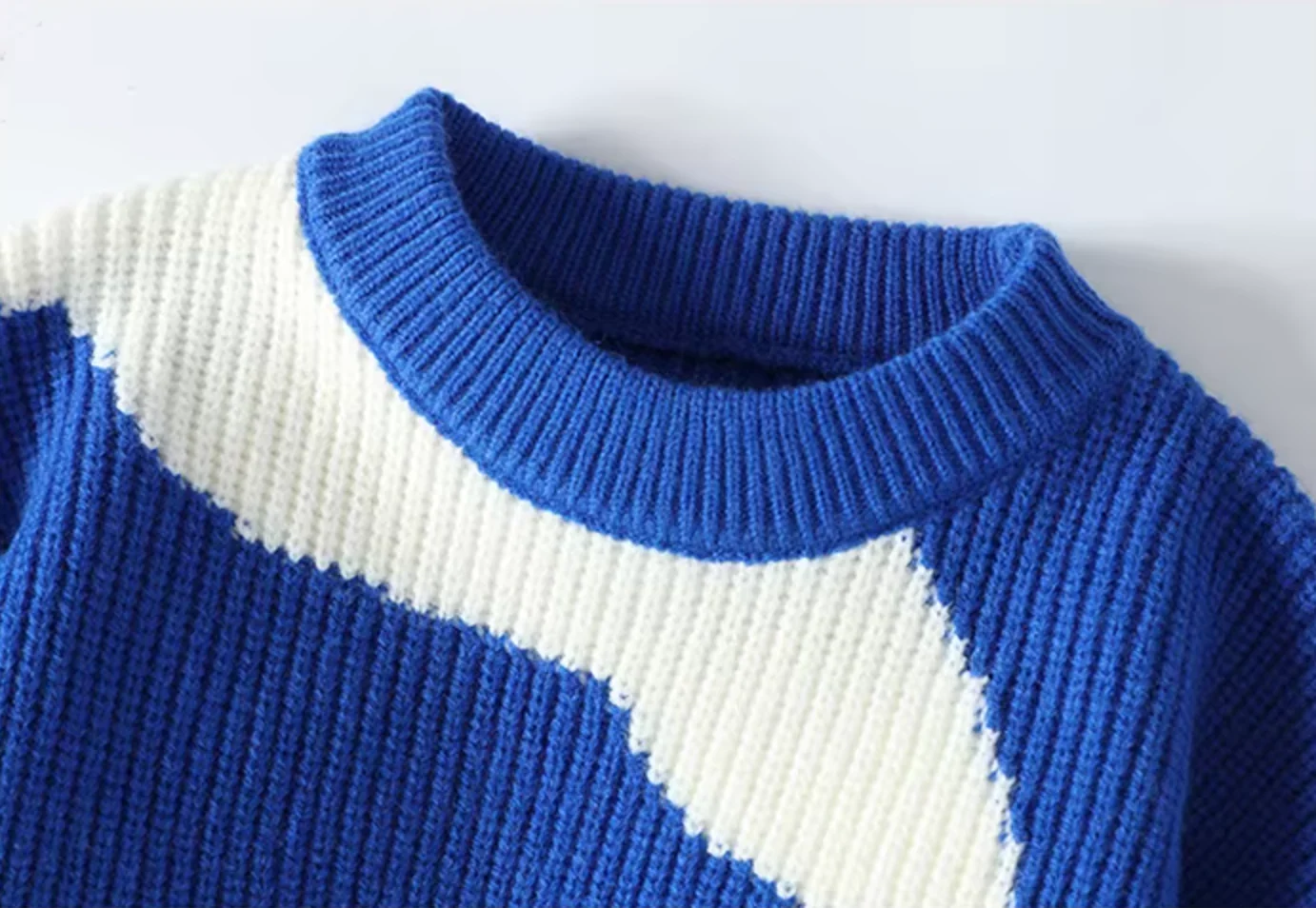 Arthur Oversized Sweater | Crewneck Ribbed Abstract Sweater - Image 5