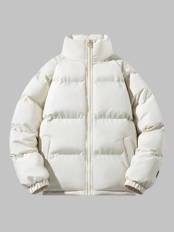 Arthur Quilted Relaxed Fit Puffer Jacket | Stand Collar Zip Front Puffer Jacket - Image 11
