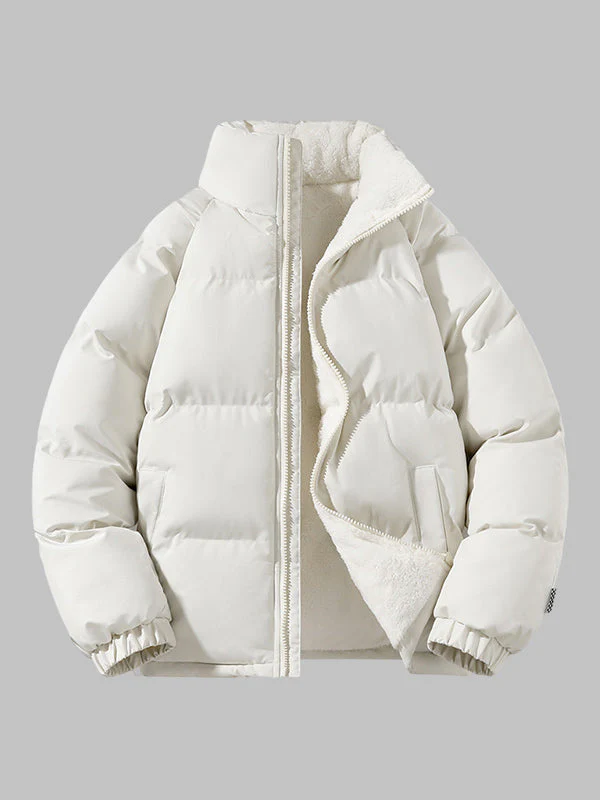 Arthur Quilted Relaxed Fit Puffer Jacket | Stand Collar Zip Front Puffer Jacket - Image 12