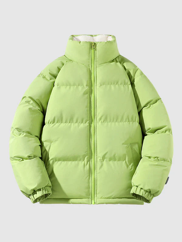 Arthur Quilted Relaxed Fit Puffer Jacket | Stand Collar Zip Front Puffer Jacket - Image 13