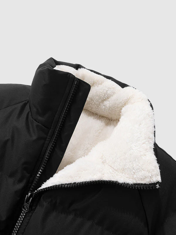 Arthur Quilted Relaxed Fit Puffer Jacket | Stand Collar Zip Front Puffer Jacket - Image 15