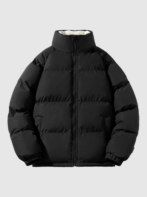 Arthur Quilted Relaxed Fit Puffer Jacket | Stand Collar Zip Front Puffer Jacket - Image 6