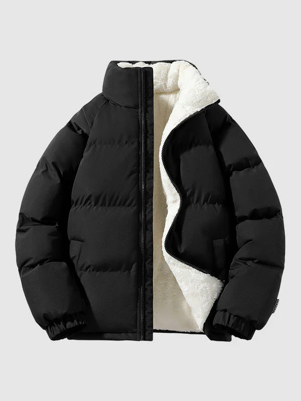 Arthur Quilted Relaxed Fit Puffer Jacket | Stand Collar Zip Front Puffer Jacket - Image 7