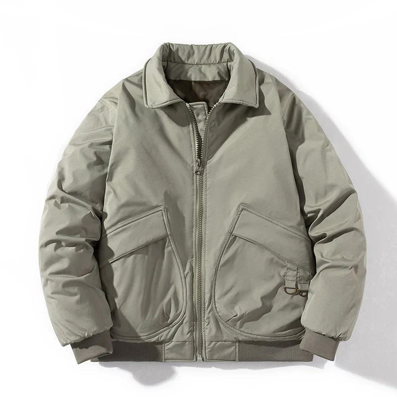 Arthur Relaxed Fit Bomber Jacket | Ribbed Trim Patch Pockets Bomber Jacket