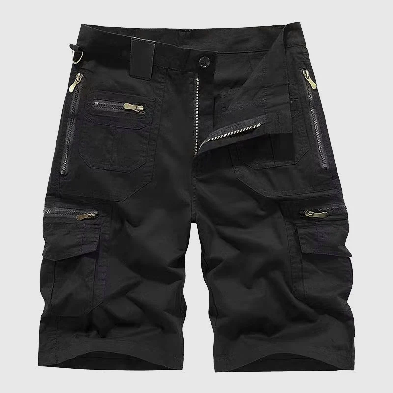 Arthur Relaxed Fit Cargo Shorts | Cargo Pockets Knee-Length Shorts - Image 4