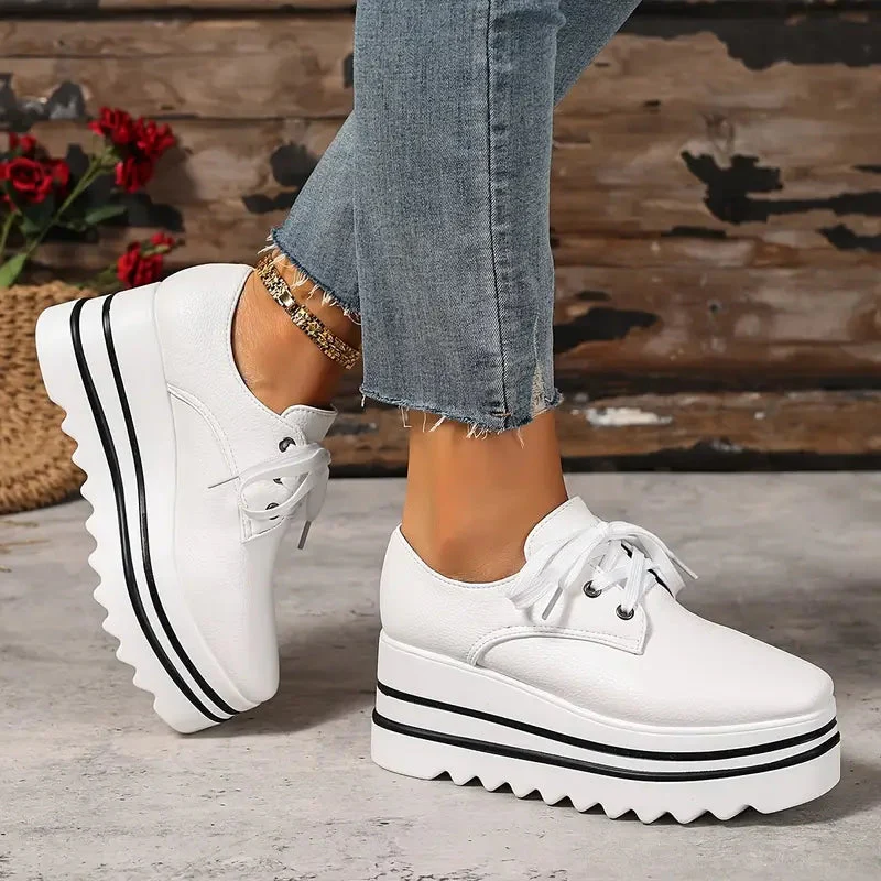 Ivy Modern Platform Wedge Oxfords | Chunky Sole Lace-Up Creepers - Image 3