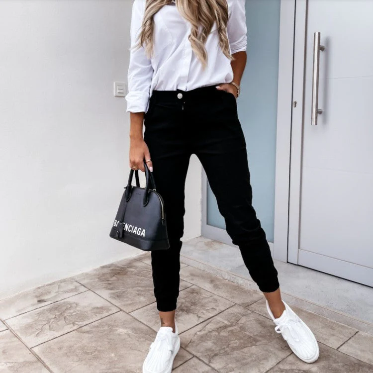 Beckie Pants | Women's Stretch Skinny Jogger Pants - Image 11