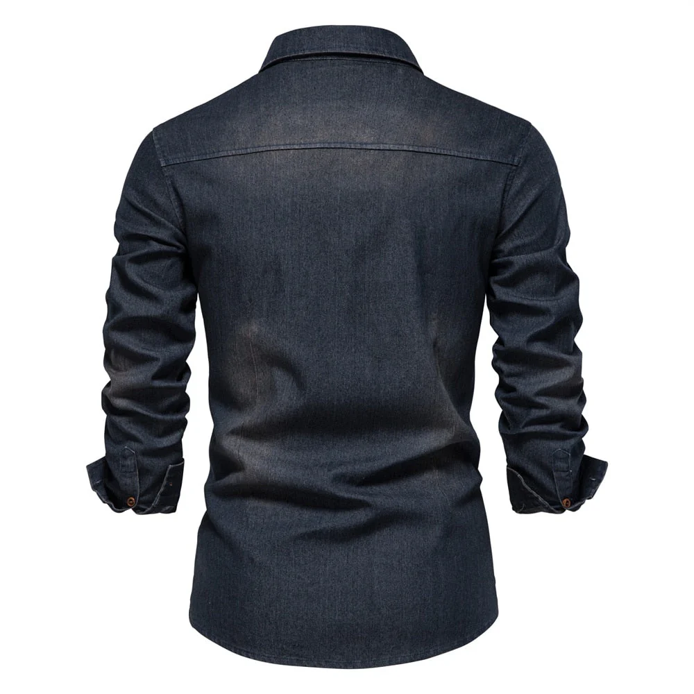 Billy Shirt | Men's Long-Sleeve Denim Button-Up - Image 3