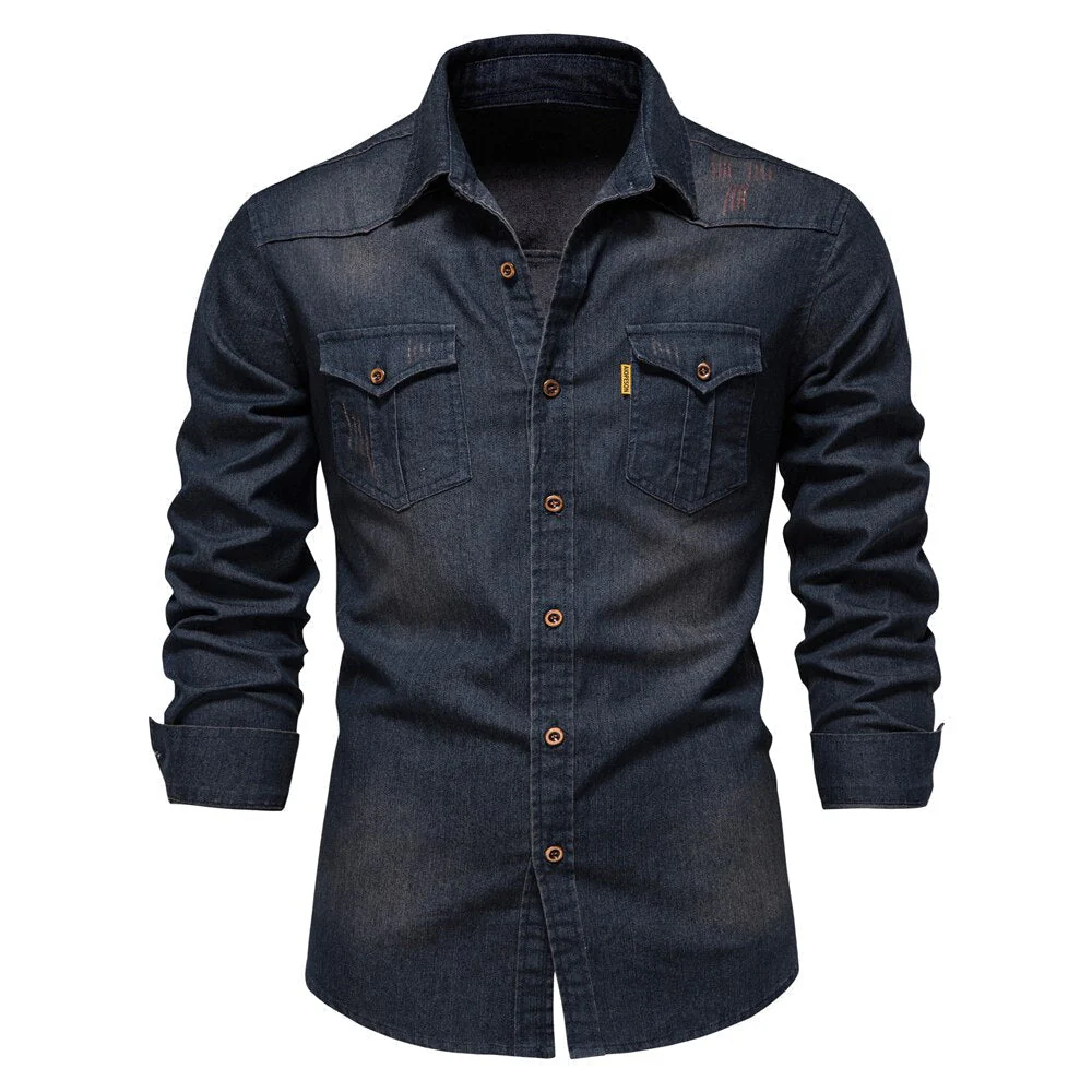 Billy Shirt | Men's Long-Sleeve Denim Button-Up - Image 8