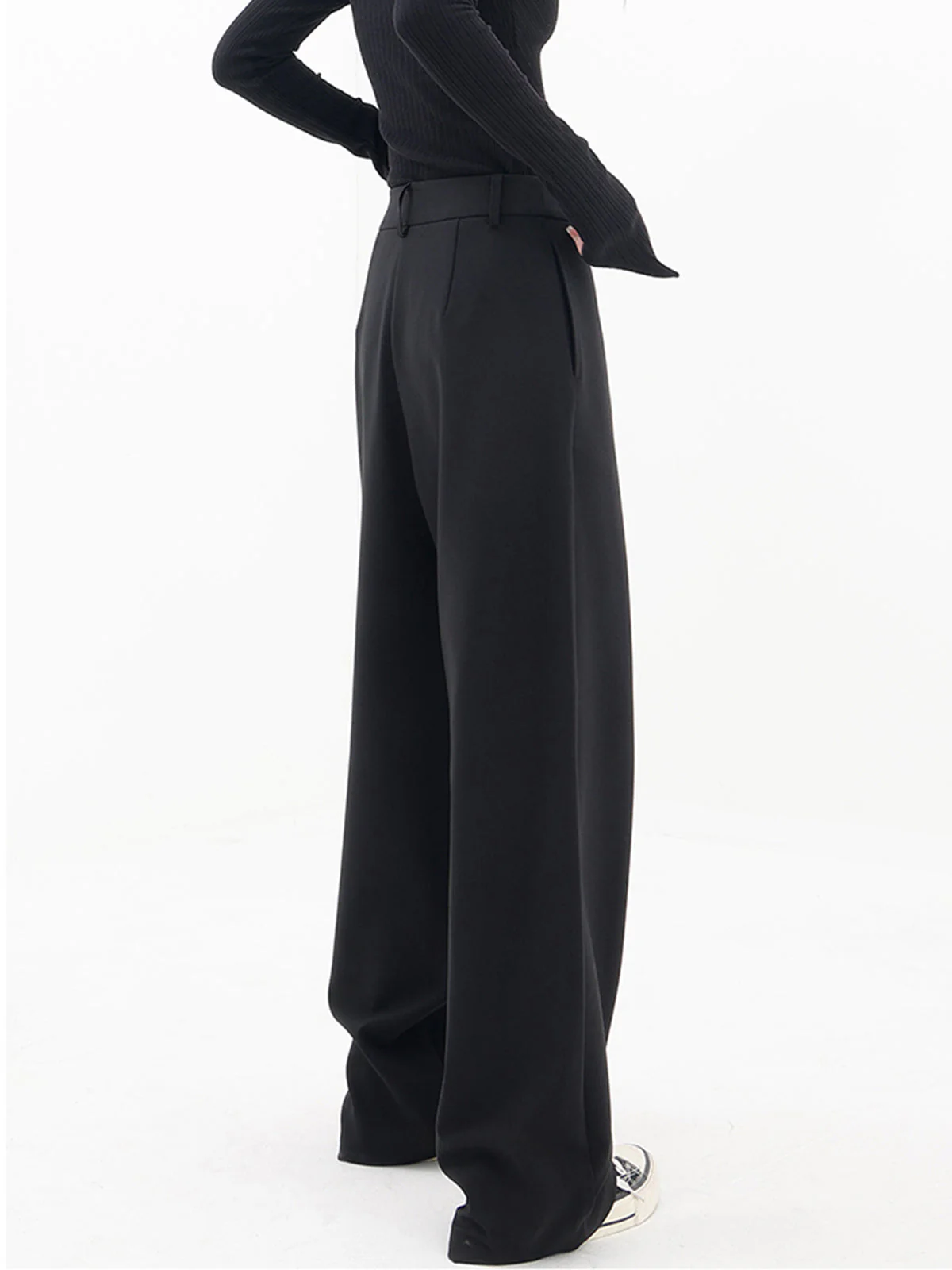 Blanch Pants | Women's Wide-Leg Trousers with Asymmetric Buttons - Image 5