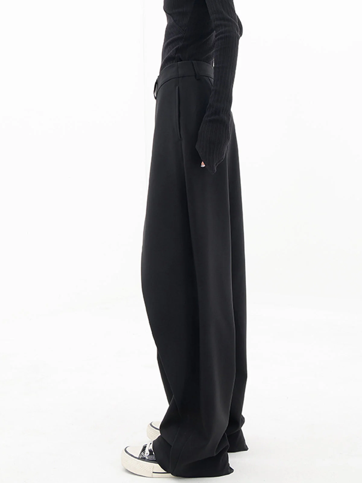 Blanch Pants | Women's Wide-Leg Trousers with Asymmetric Buttons - Image 6