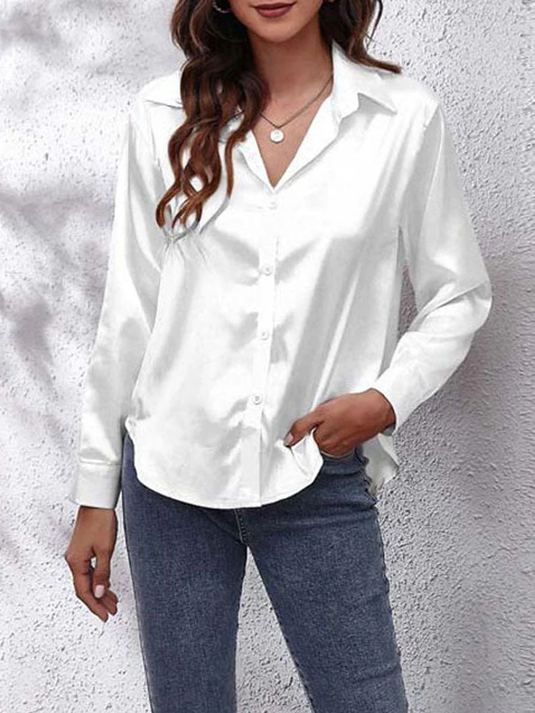Catalina Shirt | Women’s Satin Finish Button-Up Shirt - Image 4