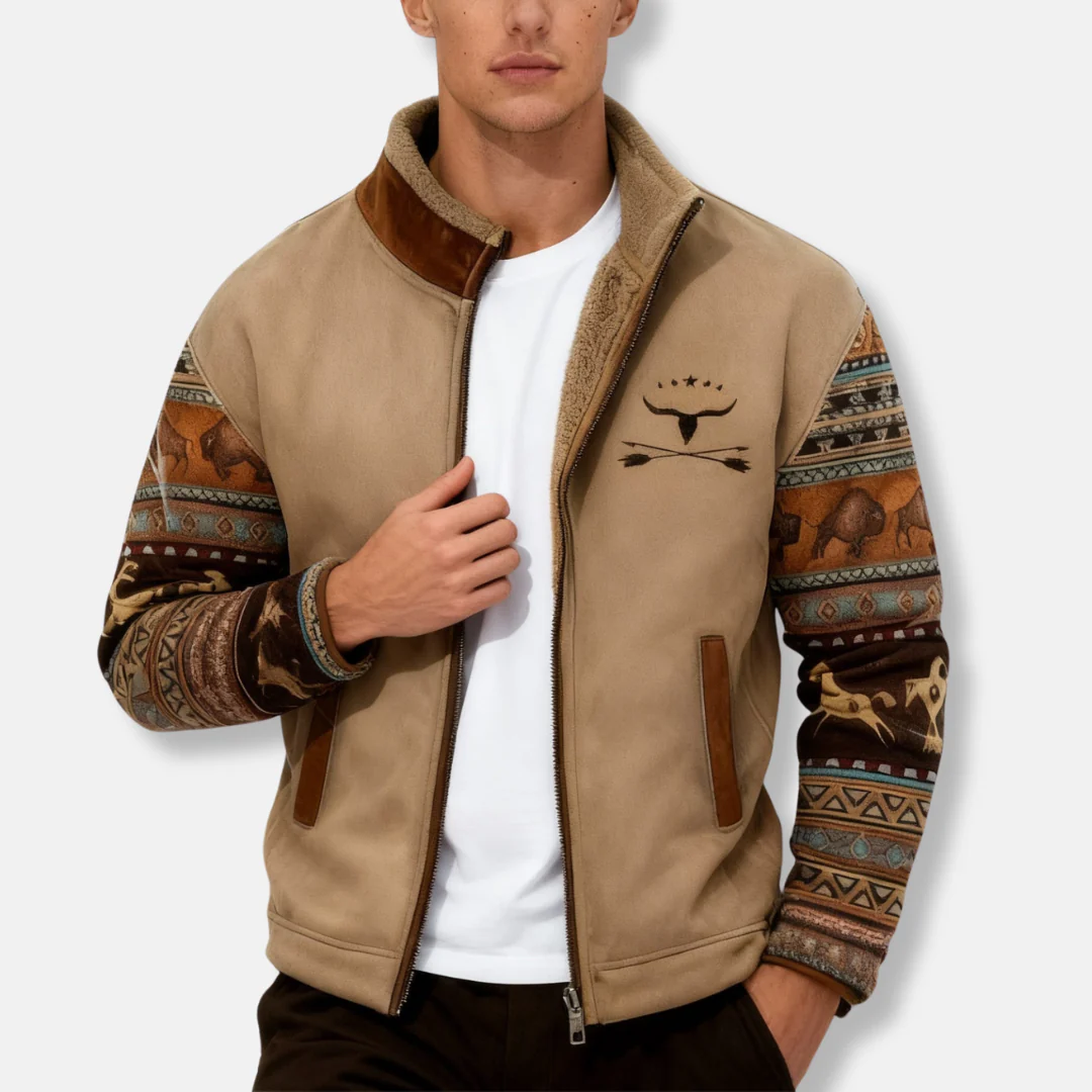Charlie Regular Fit Jacket | Stand Collar Color Block Jacket - Image 4