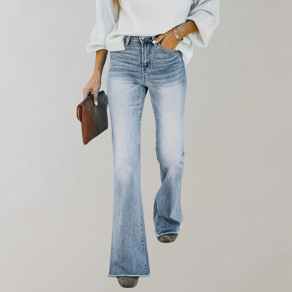 Ciara Jeans | Women's Washed Flare Jeans - Image 3