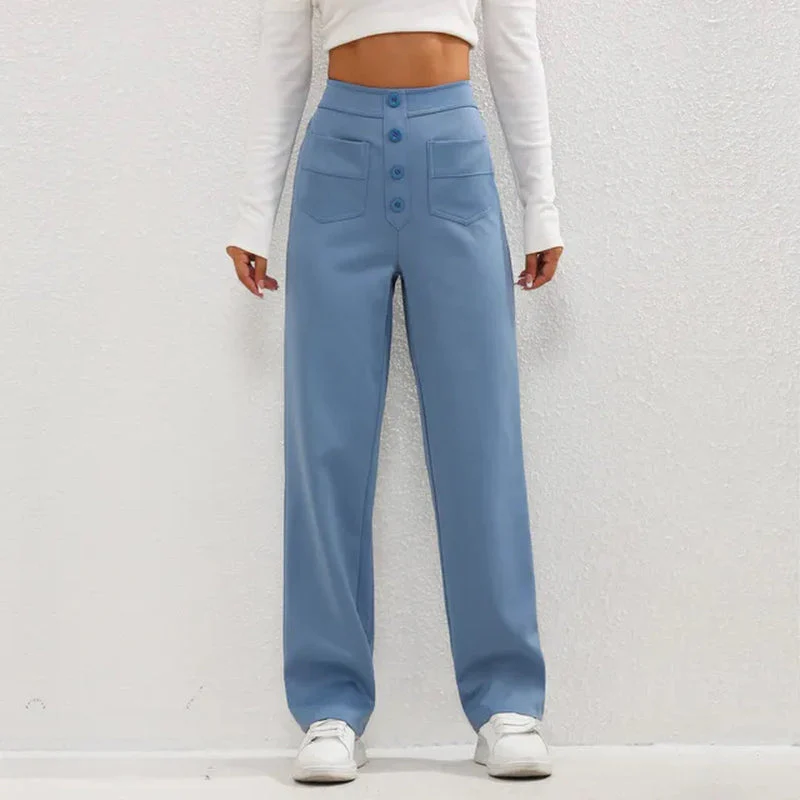 Elvira Pants | High-Waisted Wide-Leg Stretch Pants - Image 7