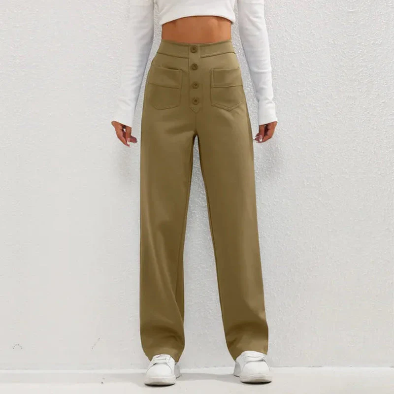 Elvira Pants | High-Waisted Wide-Leg Stretch Pants - Image 9