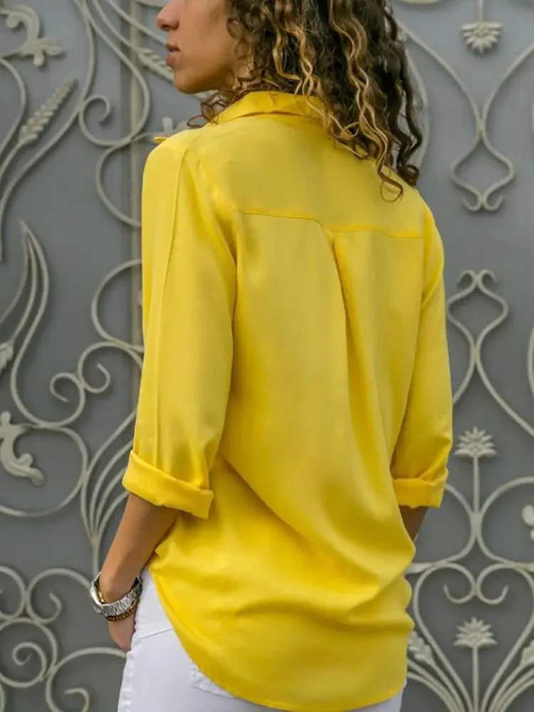 Fantasia Blouse | Classic Button-Up Long Sleeve Blouse - Image 6