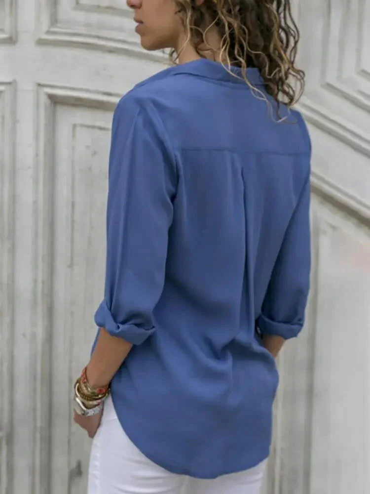 Fantasia Blouse | Classic Button-Up Long Sleeve Blouse - Image 9