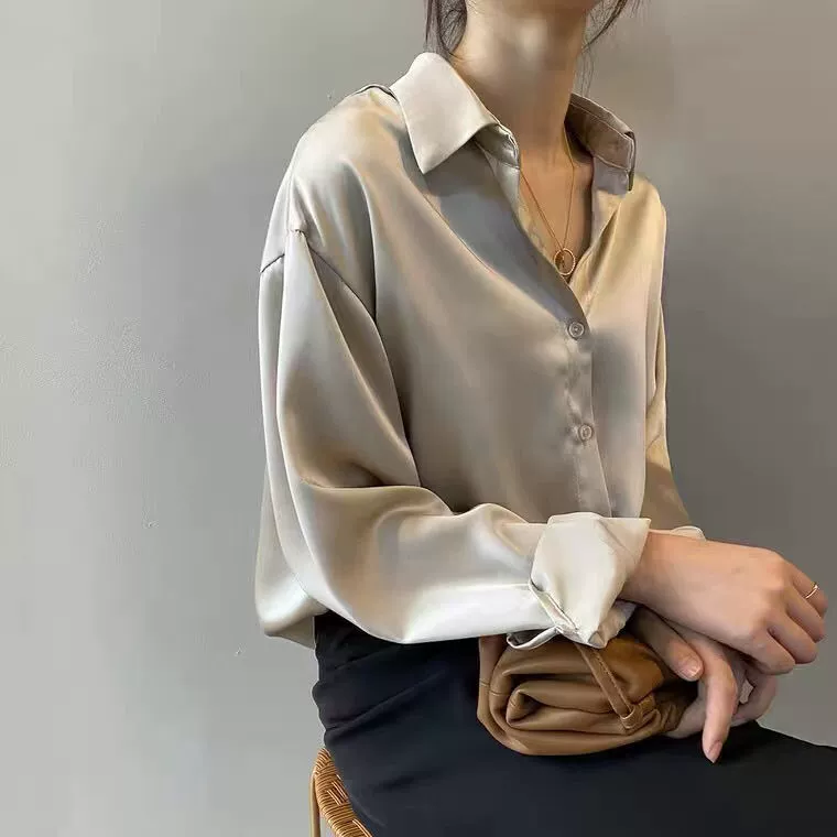 Flora Blouse | Silky Long-Sleeve Blouse - Image 4