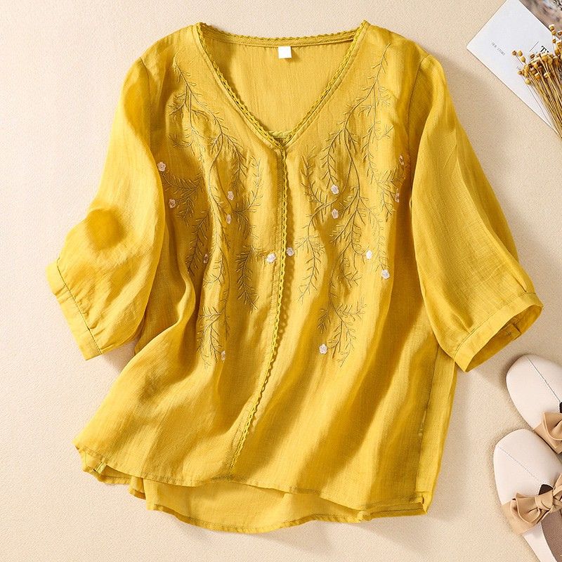Florence Relaxed Fit Blouse | Floral Embroidered Blouse - Image 3