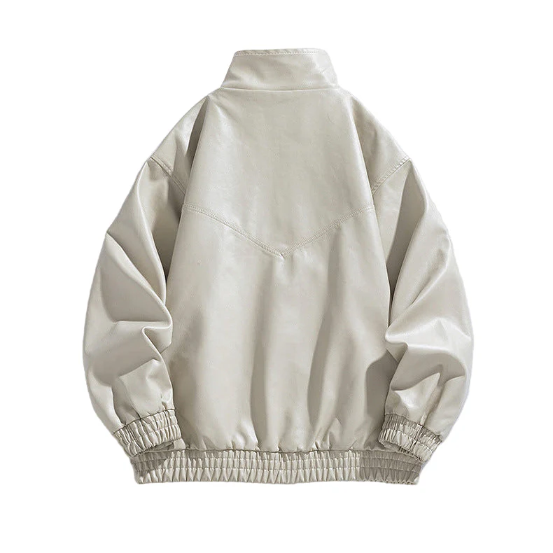 Freddie Oversized Bomber Jacket | Stand Collar Hip-Length Bomber Jacket - Image 4