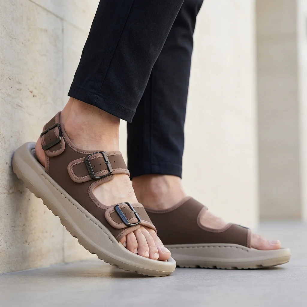 Freddie Orthopedic Wide Fit Buckle Sandal | Open-Toe Buckle Sandal - Image 5